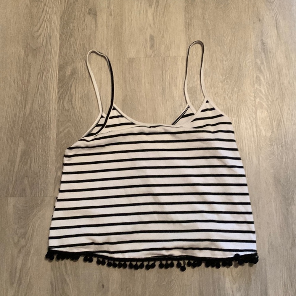Charlotte Russe Striped Crop Tank